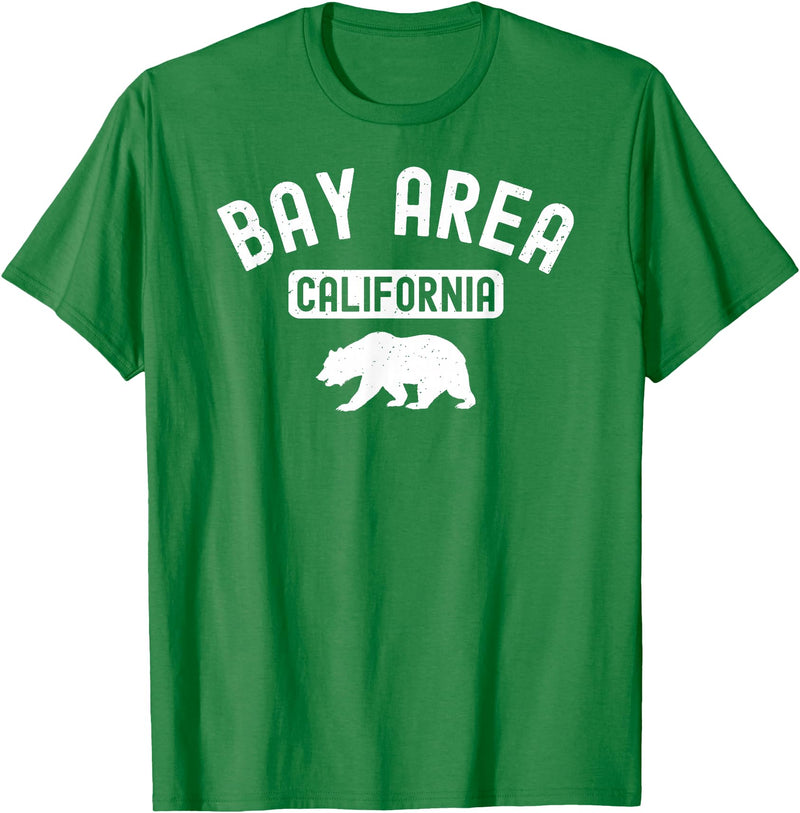 Cali Retro Tees Bay Area San Francisco Oakland Berkeley California 510 Bear T-Shirt - Kelly Green