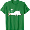 Sleeping Animals Tees And Gifts Llama Sleeping Tired Llama Pajama Love Llamas T-Shirt - Kelly Green