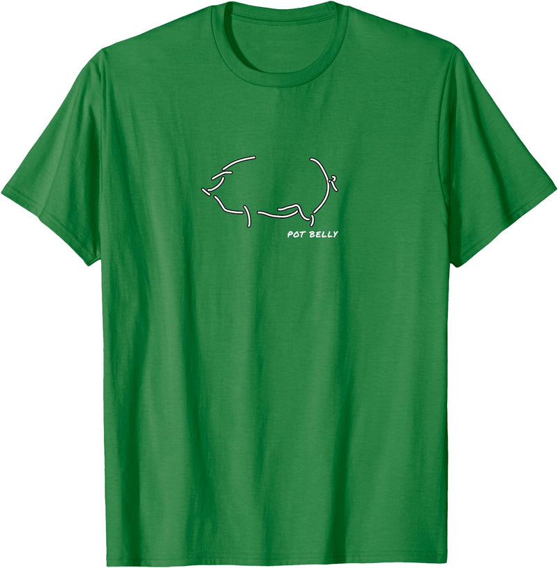 I Love Funny Pigs T-Shirts Pig Lovers, Pot Belly, Kids Love this Cute T-Shirt T-Shirt - Kelly Green