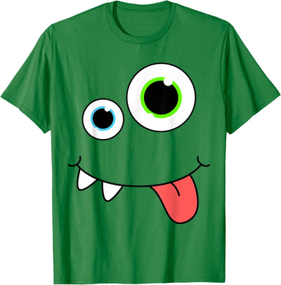 Planet Monster Face Funny Silly Monster Face Group Costume Birthday Halloween T-Shirt