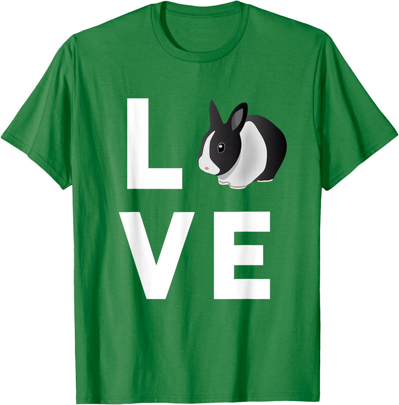 Cute I Love Rabbits Funny Bunny Rabbit Lover Gifts T-Shirt in Kelly Green