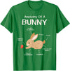 Rabbit Clothes Easter Outfit Hare Lover Gift Anatomy Bunny T-Shirt in Kelly Green