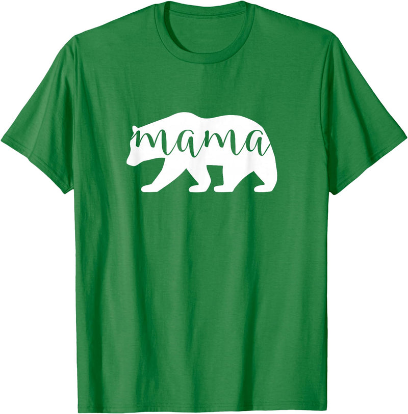 The Persnickety Owl Family Bears #1 Mama Bear Shirt Mama Bear T-Shirt Mama Mom Mommy Tee Shirt T-Shirt - Kelly Green