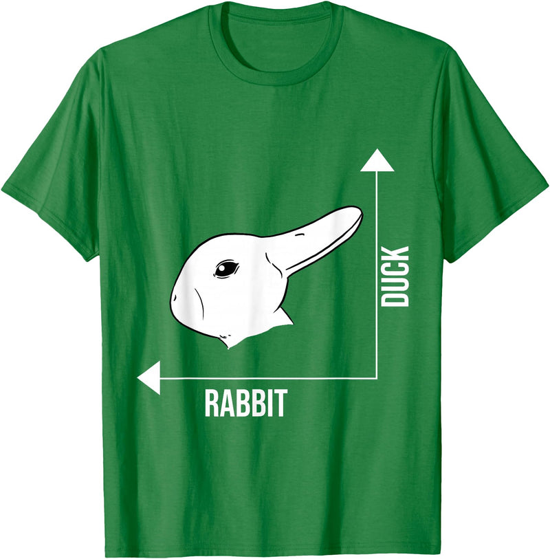Rabbit Duck Illusion Philosopher T-Shirt in Kelly Green