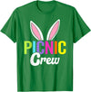 Picnic Crew, Easter Picnic, Matching Easter Rabbit Ears T-Shirt in Kelly Green