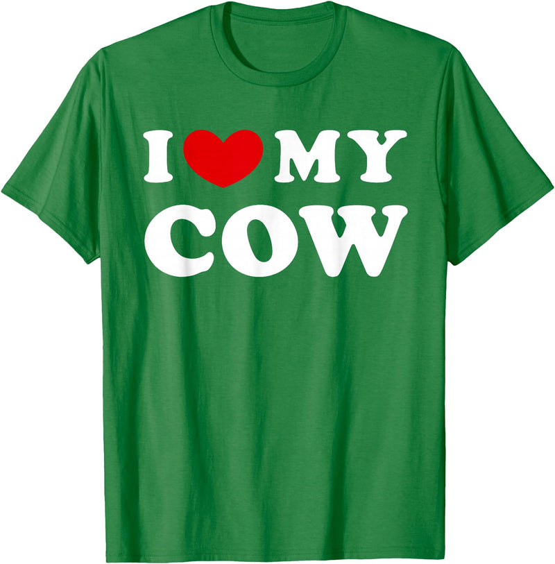 I Heart My Everything - Collection I Love My Cow, I Heart My Cow, I Love My Cow T-Shirt - Kelly Green