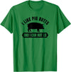 Happy BBQ Apparel I Like Pig Butts And I Cannot Lie Funny BBQ Grilling T-Shirt T-Shirt - Kelly Green
