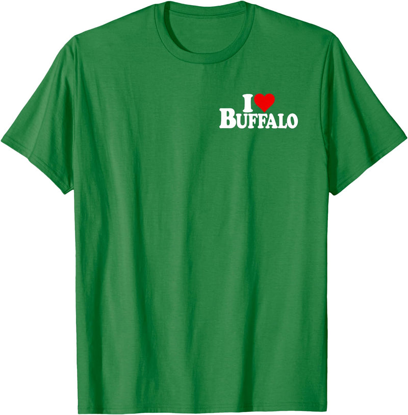 LOVE OF BUFFALO HEART CITY APPAREL I LOVE HEART BUFFALO NY T-Shirt - Kelly Green