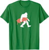 Triple G Mavs Bigfoot Carrying Pig Shirt, Funny Cute Sasquatch Gift T-Shirt - Kelly Green