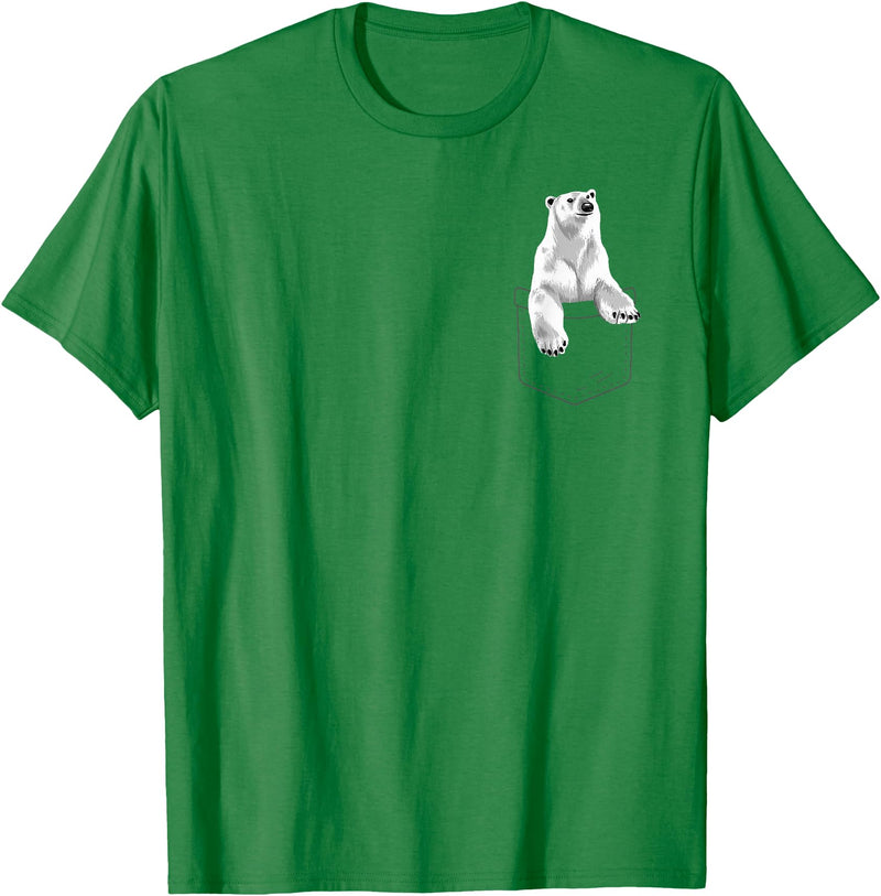 Polar Bear Gift Polar Bear Accessories & Stuff Cute Polar Bear For Men Women Kids Pocket Animal Zookeeper T-Shirt - Kelly Green