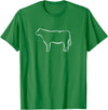 Red Angus cow decor Red Angus Cow Art Print T-Shirt - Kelly Green