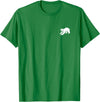 Playful Critter Apparel Co. Polar Bear Minimalist Black and White T-Shirt - Kelly Green