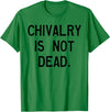 CAT COW CHIVALRY IS NOT DEAD T-Shirt - Kelly Green