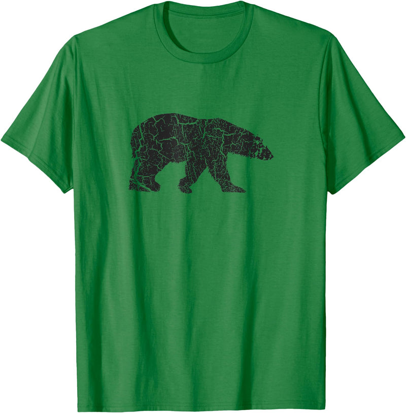 Vintage Polar Bear Merch and Gifts Polar Bear Distressed Print - Vintage Polar Bear T-Shirt - Kelly Green