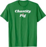 SIB Unique Pig Gifts - See Other Related Chastity Pig - pig and piggy gifts for men and women T-Shirt - Kelly Green