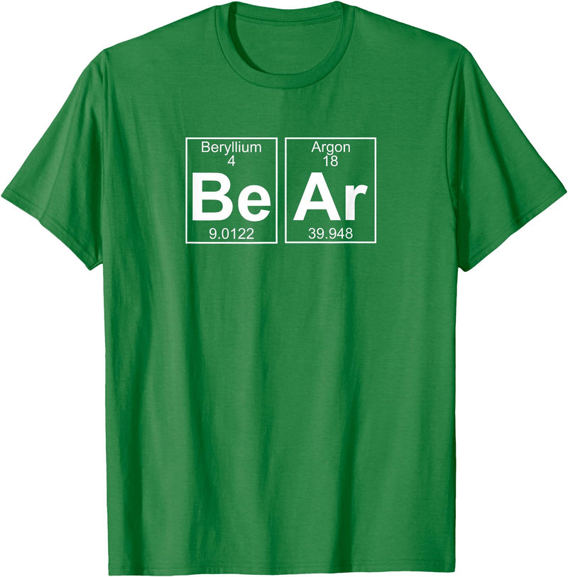 Gay Bear Pride T-Shirts Bear Periodic Table - Gay Bear Pride T-Shirt T-Shirt - Kelly Green