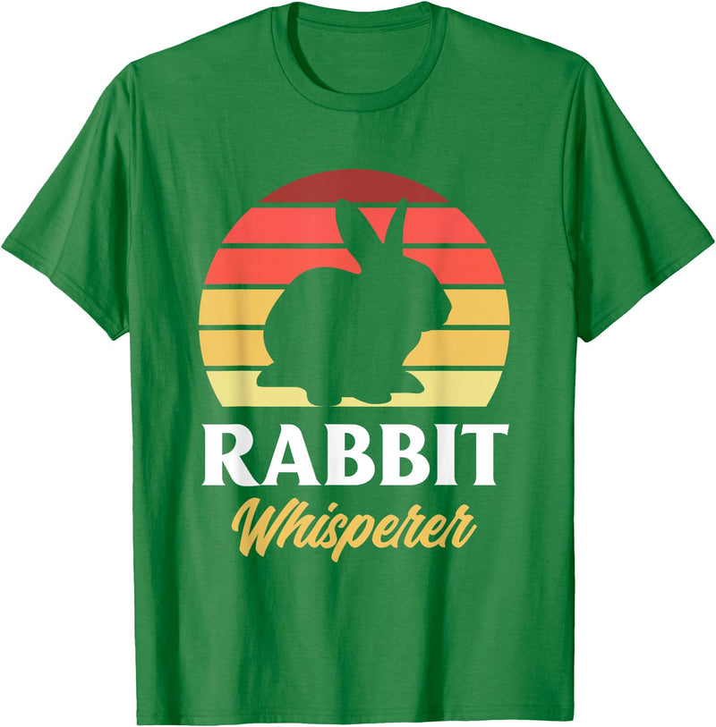 Rabbit Whisperer Funny Bunny Lover Bunny Pet Owner T-Shirt in Kelly Green