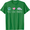 Sea Cows Tees Cute Manatee TShirt, Peace Love Manatees Chubby Sea Cow T-Shirt - Kelly Green