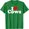 I HEART LOVE COWS I Love Heart Cows T-Shirt - Kelly Green