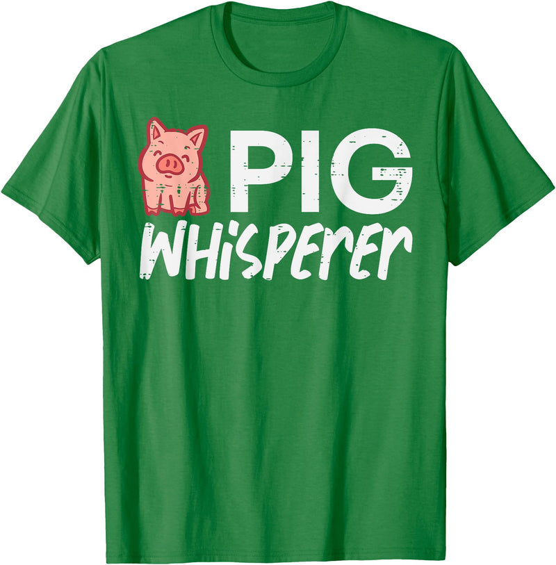 Pig Lover Shirts For Men Women Kids Pig Whisperer Funny Hog Farmer Swine Farm Men Women Kids T-Shirt - Kelly Green