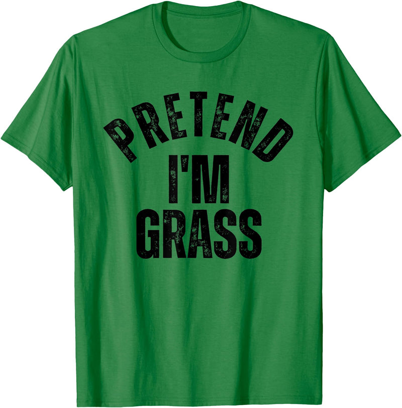 Halloween Mega Warehouse Pretend I'm Grass Funny Matching Couples Halloween T-Shirt - Kelly Green