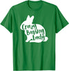 Crazy Bunny Lady - Funny Rabbit Lover T-Shirt in Kelly Green
