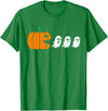 Funny Halloween Tees for Men Women Kids. Funny Gamer Pumpkin Eating Boo Halloween Men Kids Boys T-Shirt - Kelly Green