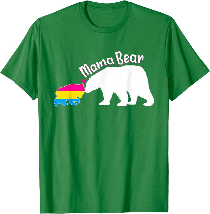 Mama LGBT . Mama Bear LGBT Pansexual Pride T-Shirt - Kelly Green