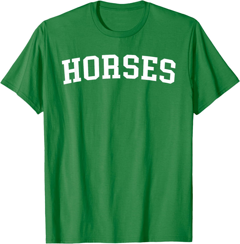 Horses - Designs Horses T-Shirt - Straight - Kelly Green