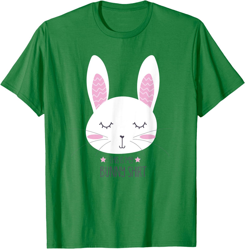 This Is My Bunny Funny Rabbit Saying T-Shirt in Kelly Green