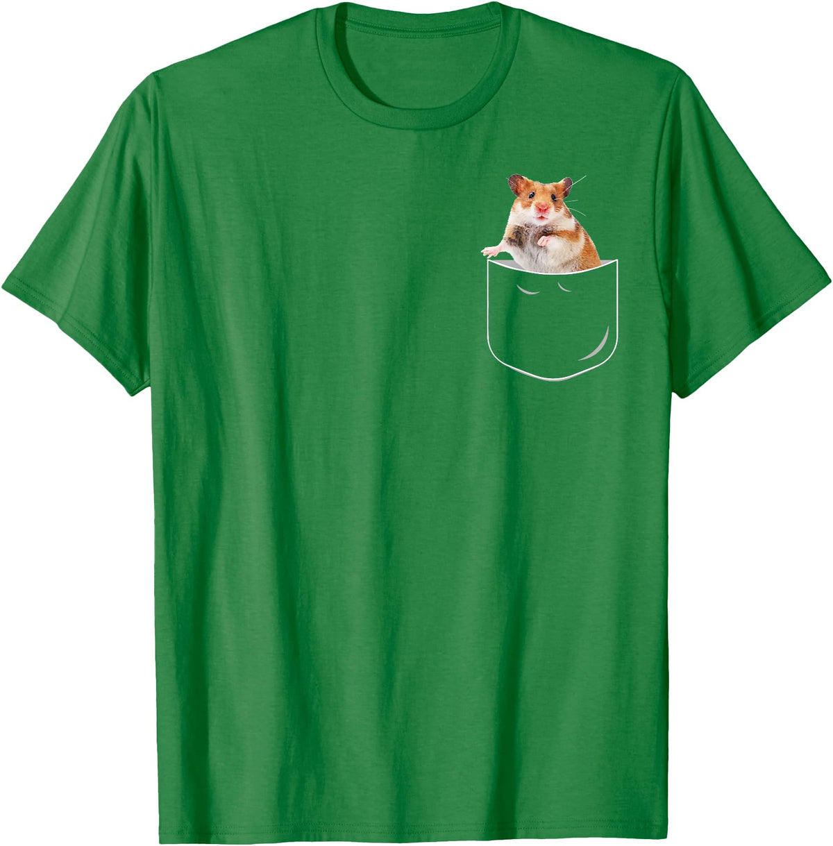 Pocket Hamster Shirt, Funny Hamster in Pocket Gift Tshirt T-Shirt - Kelly Green