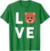 Teddy Bear Apparel Co. I Love Bears Cute Baby Bear Face Lover Kids T-Shirt - Kelly Green