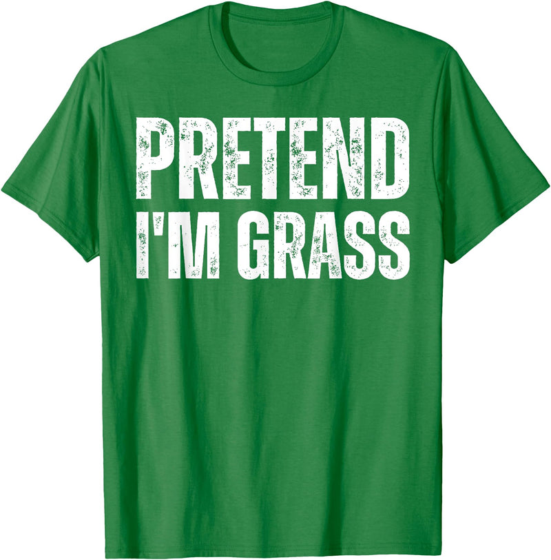 Lazy Last Minute Funny Halloween Apparel Lazy Halloween Costume Shirt, Pretend I'm Grass T-Shirt - Kelly Green