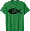 True Believing Christian Tees Jesus Fish T-Shirt - Kelly Green