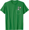 Easter Skeleton Bunny Pocket Funny Rabbit Men Women Kids T-Shirt in Kelly Green