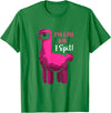 Funny Llama Gifts Lama Costume Adult Llama Party Im Cute But I Spit Llama T-Shirt - Kelly Green