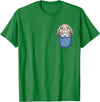 Cute Pocket Rabbit Lovers Bunny Mom T-Shirt in Kelly Green