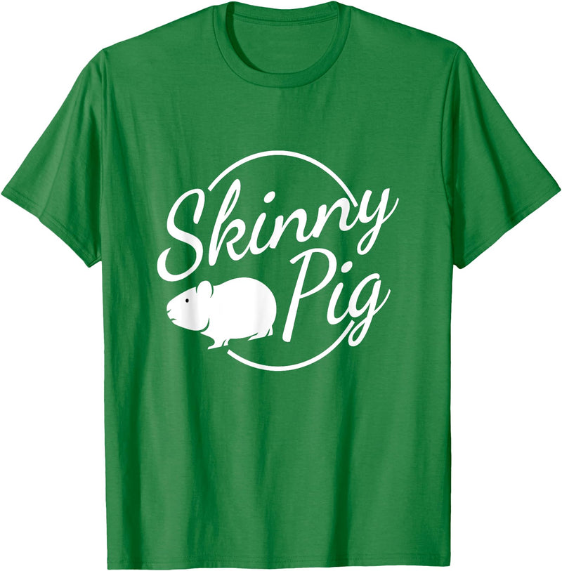 Funny Guinea Pig Rodent Designs & Gifts Skinny Pig I Rodent Animal Rodent Cute Naked Guinea Pig T-Shirt - Kelly Green