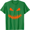 Halloween Designs. Pumpkin Jack O Lantern Scary Face Halloween Costume Graphic T-Shirt - Kelly Green