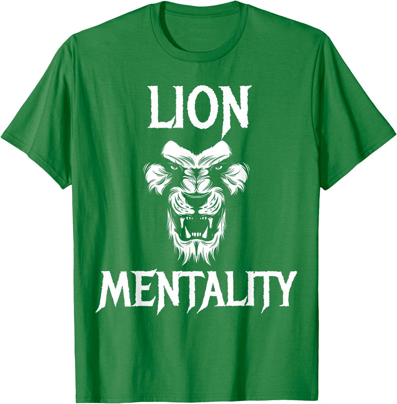 Lion Judah Shirts Animal Tees Lion Mentality Animal T-Shirt King Tees T-Shirt - Kelly Green