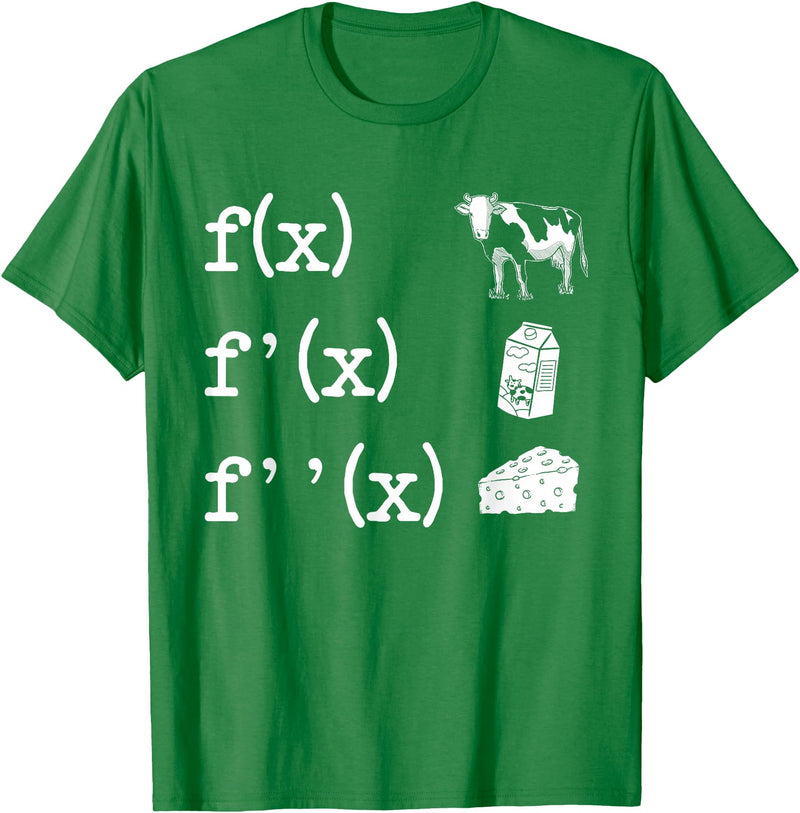 Cute Math Gifts Calculus Nerd Accessories & Stuff Funny Math Teacher Art For Men Women Cow Milk Cheese Formula T-Shirt -