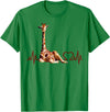 Giraffic print shirt Birthday Giraffe Heartbeat Shirt for Woman Man Kids T-Shirt - Kelly Green