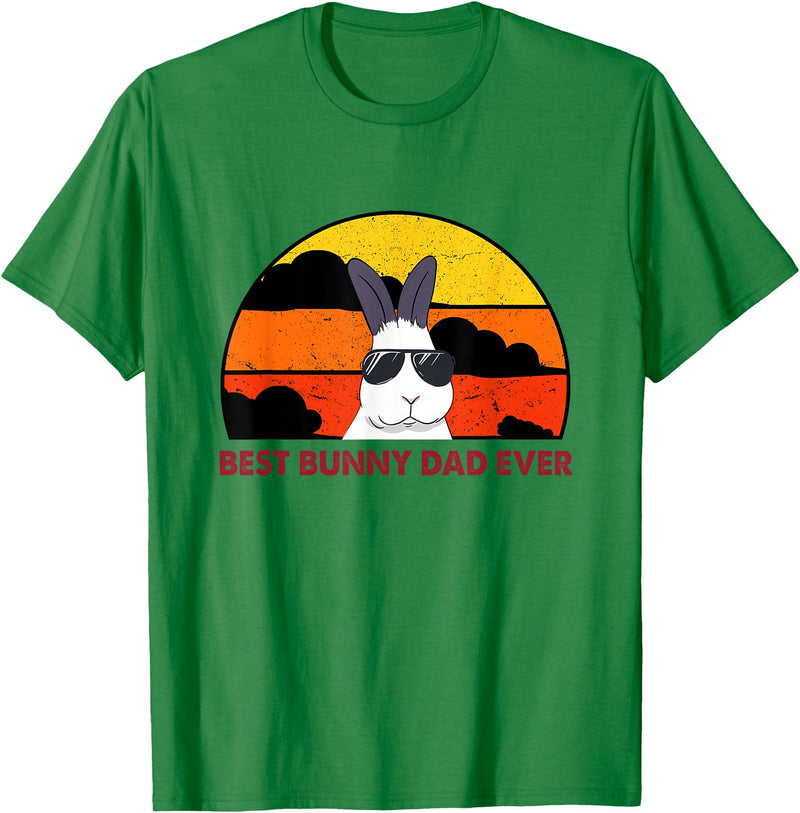 Best Bunny Dad Ever Rabbit Jumper - Dad T-Shirt in Kelly Green