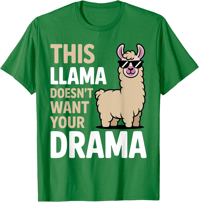 Llama Gift Llama Lover Accessories & Lama Stuff Funny Llama Design for Men Women Kids Llama Lover Llama T-Shirt - Kelly Green