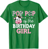 Cow Birthday Shirts For Family Men Women Cow Lover Pop Pop of The Birthday Girl Shirt Farm Cow Grandpa 1st T-Shirt - Kelly