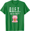 Drink Eat Enjoy Weight Gain Worry Diet Later CLR D.I.E.T. Did I Eat That Hungry Food Pig Pizza Buffet Novelty T-Shirt - Kelly Green