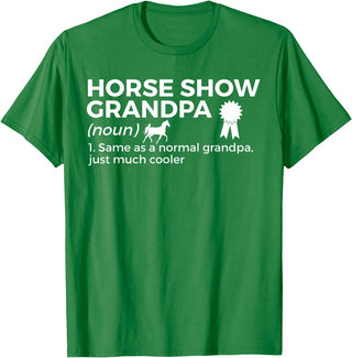Horse Show Apparel Funny Horse Show Grandpa Definition T-Shirt - Kelly Green
