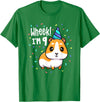Guinea Pig Birthday by Joy Haus Guinea Pig Birthday Party Wheek Kids 9 Year Old 9th Outfit T-Shirt - Kelly Green