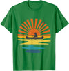 BOLD POD Sunset Canoe Bear T-Shirt - Kelly Green