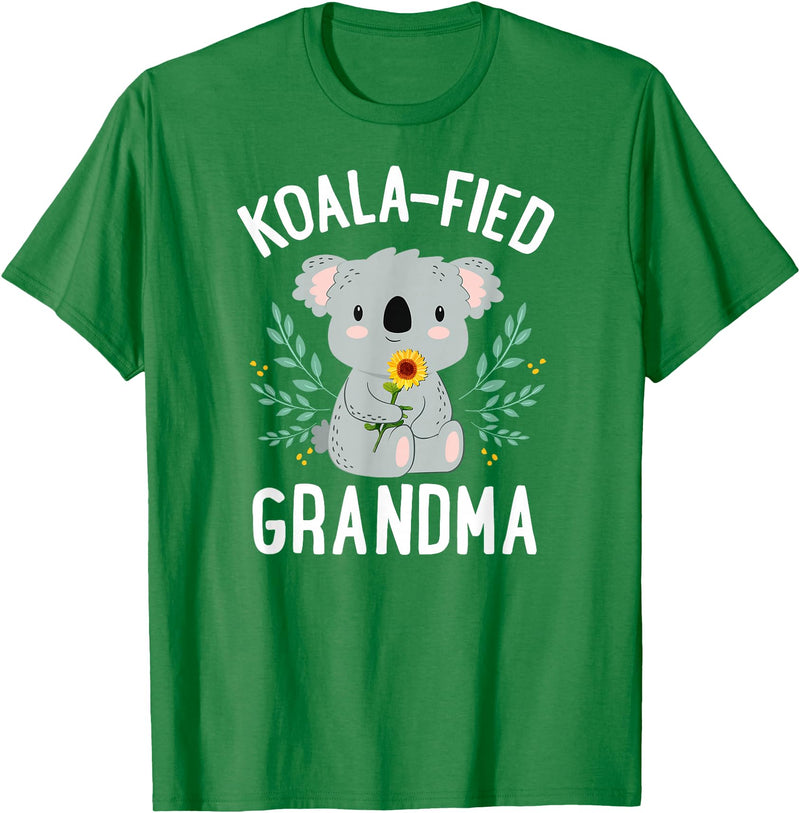 Mothers Day Stuff for Mom from Daughter or Son Koalafied Grandma Koala Bear Sunflower Floral Mothers Day T-Shirt - Kelly Green